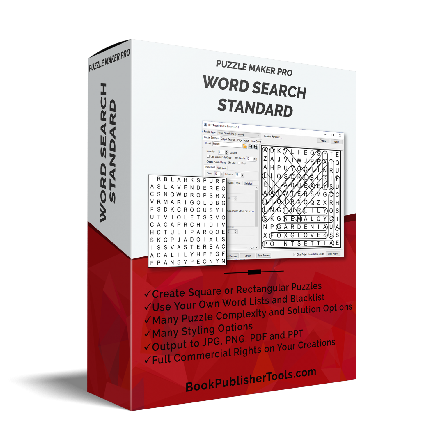 Puzzle Maker Pro Word Search Standard BookPublisherTools