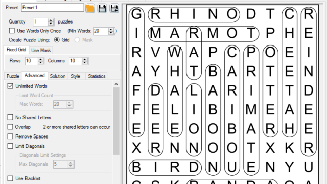 free downloadable word search puzzle maker